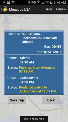 Megabus USA android App screenshot 3